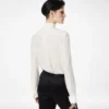 Camicia in crêpe de chine di seta con dettagli plissettati Camicia in crêpe de chine di seta con dettagli plissettati