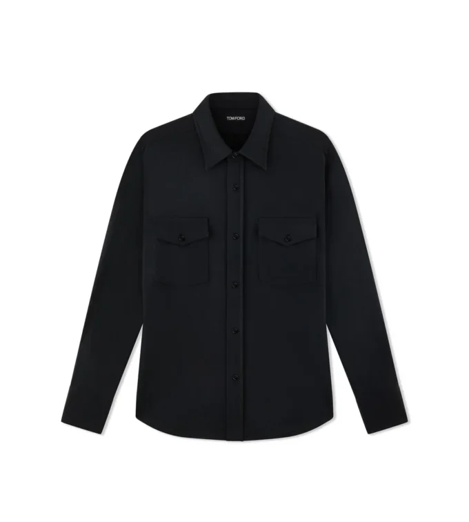 Camicia in misto cotone e seta