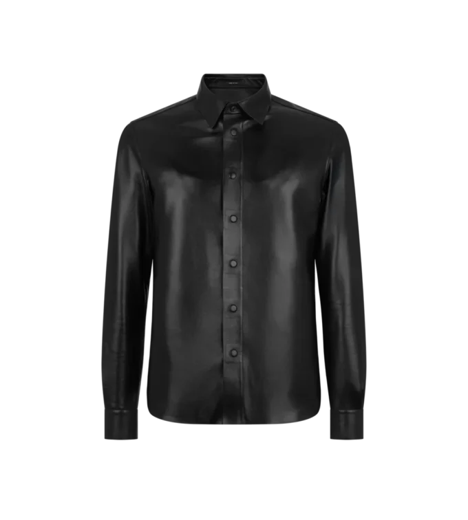 Camicia in morbida pelle nappa plonge Camicia in morbida pelle nappa plonge