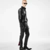 Pantaloni da motociclista in pelle martellata