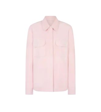 Camicia in morbida pelle scamosciata di capra