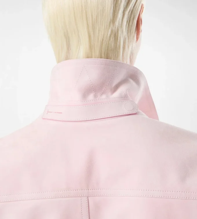 Camicia in morbida pelle scamosciata di capra Camicia in morbida pelle scamosciata di capra