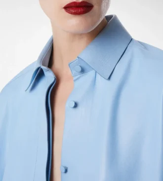 Camicia in pelle francese plongé