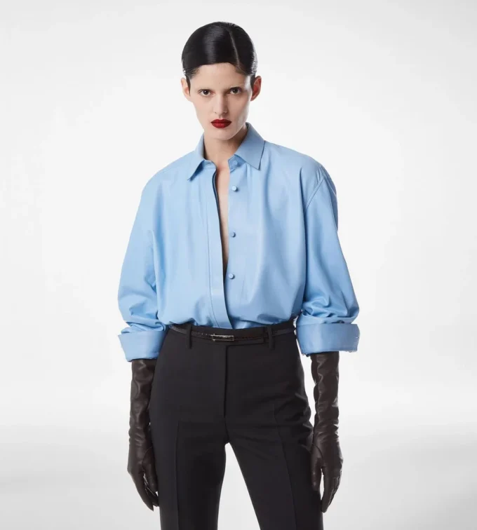 Camicia in pelle francese plongé Camicia in pelle francese plongé
