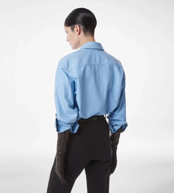 Camicia in pelle francese plongé Camicia in pelle francese plongé