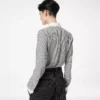 Camicia in seta a righe con dettagli a contrasto Camicia in seta a righe con dettagli a contrasto