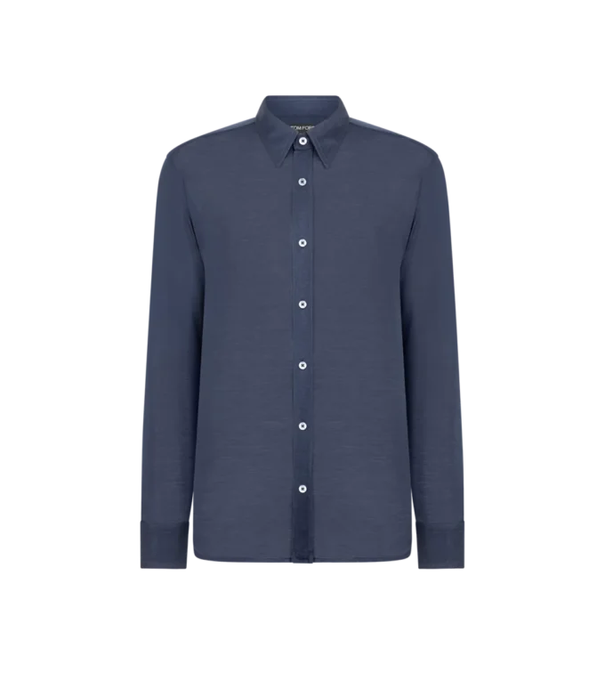 Camicia in seta trasparente