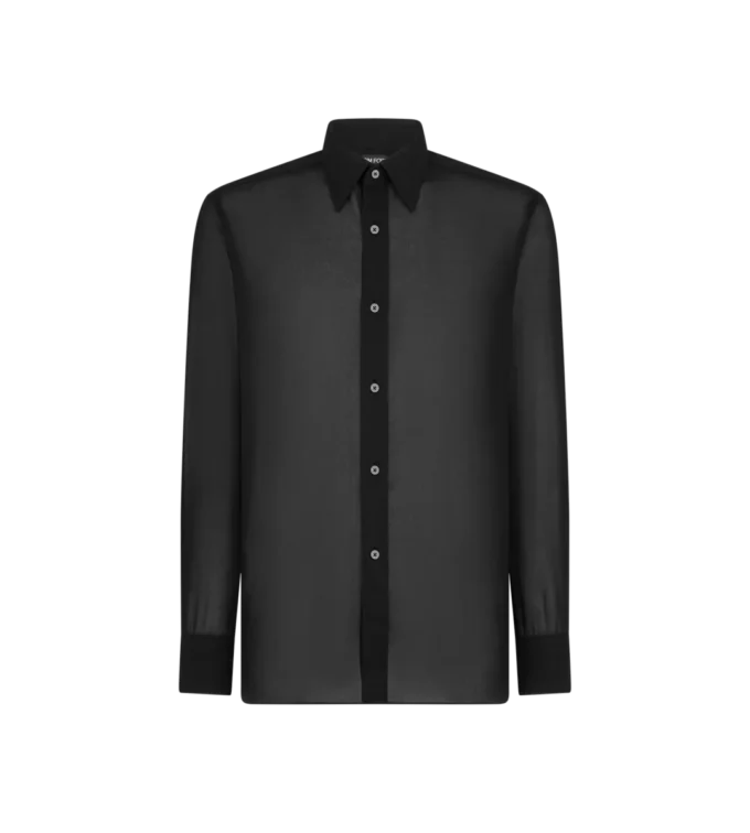 Camicia in voile di cotone dalla vestibilità fluida