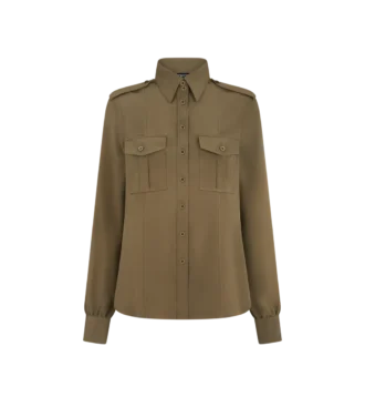 Camicia militare con tasche frontali