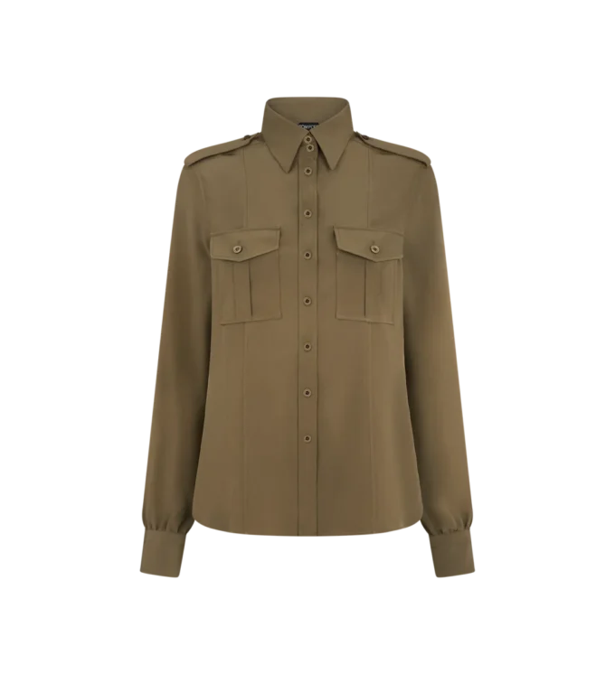 Camicia militare con tasche frontali Camicia militare con tasche frontali