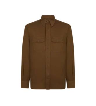 Camicia militare in cotone e lino