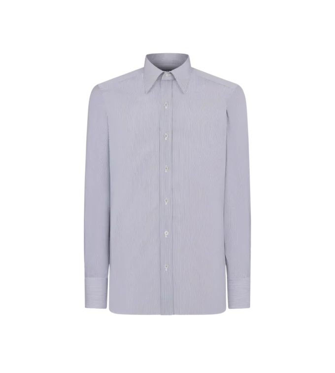Camicia slim fit a righe sottili