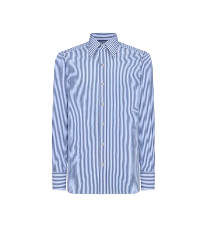 Camicia slim fit a righe sottili