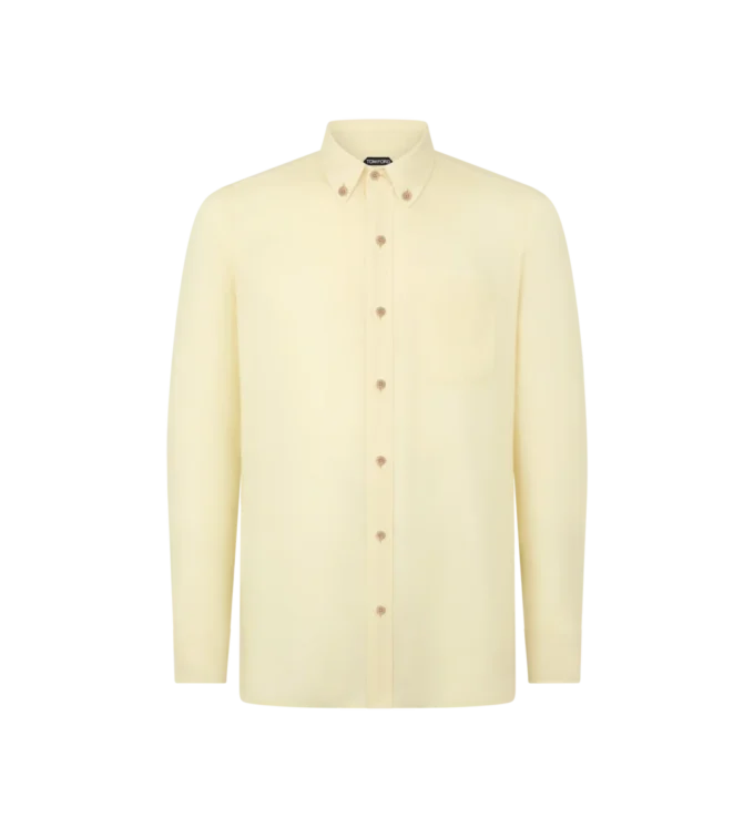 Camicia slim fit in gabardine fluido Camicia slim fit in gabardine fluido