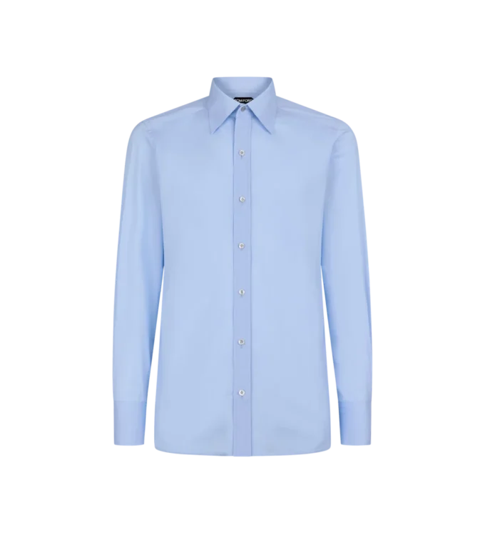 Camicia slim fit in popeline
