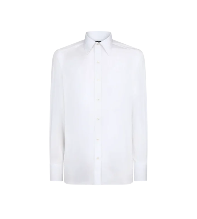 Camicia slim fit in popeline