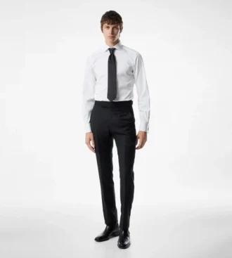 Camicia slim fit in popeline