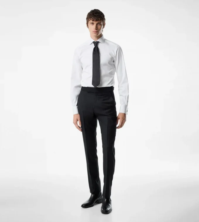 Camicia slim fit in popeline