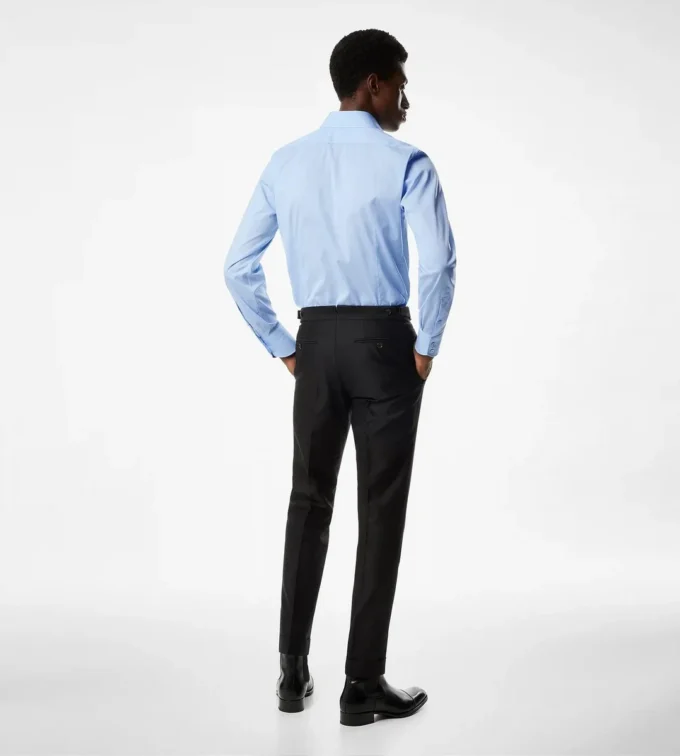 Camicia slim fit in popeline