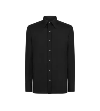 Camicia slim fit in raso crepe