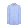 Camicia slim fit in twill a quadri