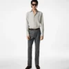 Camicia slim fit in twill lavato Camicia slim fit in twill lavato