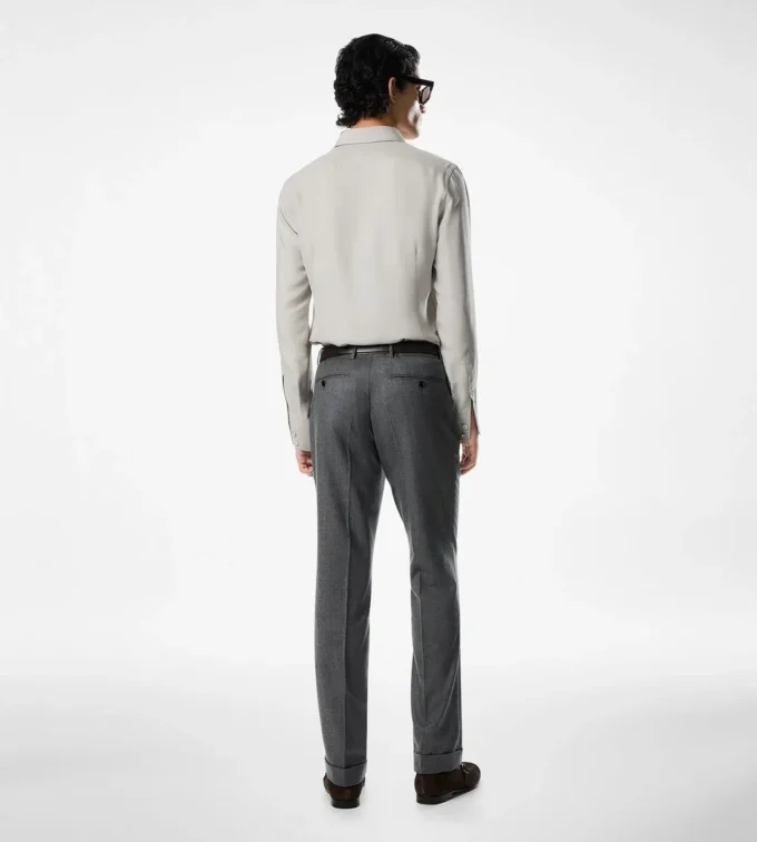 Camicia slim fit in twill lavato Camicia slim fit in twill lavato