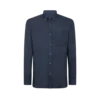 Camicia slim fit in twill leggero di cashmere