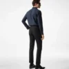 Camicia slim fit in twill leggero di cashmere
