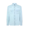 Camicia western in chambray denim