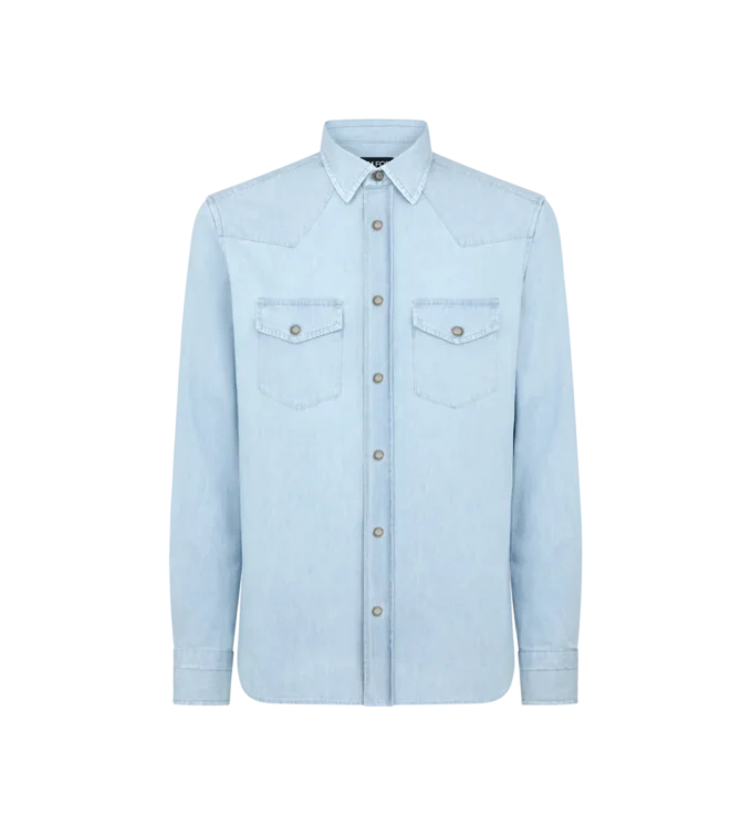 Camicia western in denim