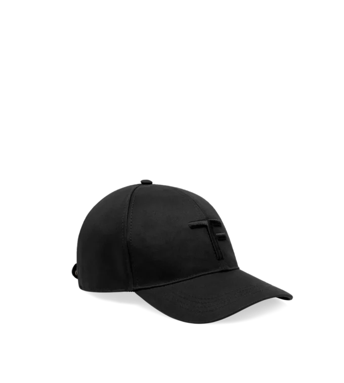 Cappellino in tela e pelle liscia