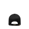 Cappellino in tela e pelle liscia