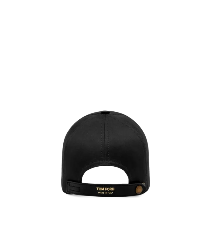 Cappellino in tela e pelle liscia