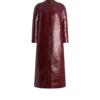 Cappotto da motociclista in pelle stampata e duchesse lavata Cappotto da motociclista in pelle stampata e duchesse lavata