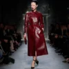 Cappotto da motociclista in pelle stampata e duchesse lavata Cappotto da motociclista in pelle stampata e duchesse lavata