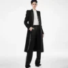 Cappotto da sera monopetto in lana leggera double face Cappotto da sera monopetto in lana leggera double face