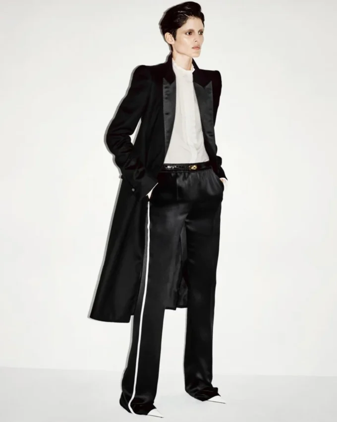 Cappotto da sera monopetto in lana leggera double face Cappotto da sera monopetto in lana leggera double face