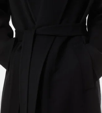 Cappotto doppio sciallato in lana e cashmere