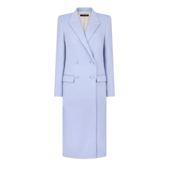 Cappotto doppiopetto in lana leggera double face