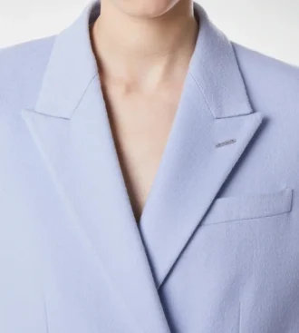 Cappotto doppiopetto in lana leggera double face