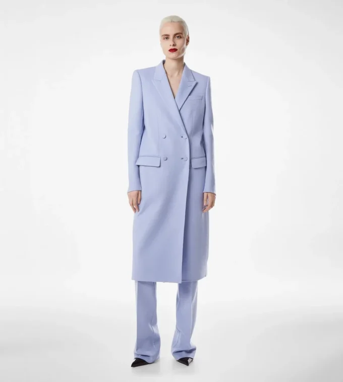 Cappotto doppiopetto in lana leggera double face Cappotto doppiopetto in lana leggera double face