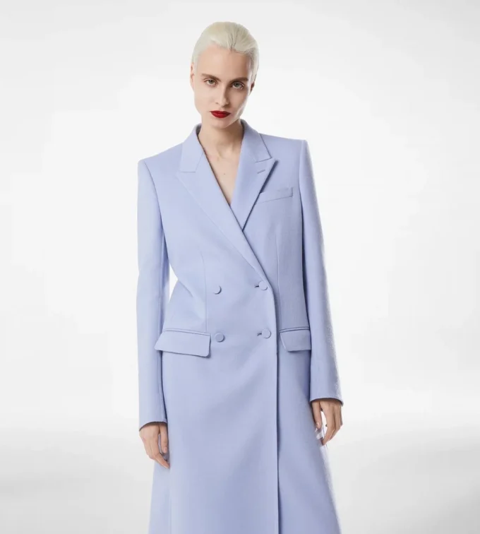 Cappotto doppiopetto in lana leggera double face Cappotto doppiopetto in lana leggera double face