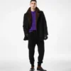 Cappotto in lana melton e shearling Cappotto in lana melton e shearling