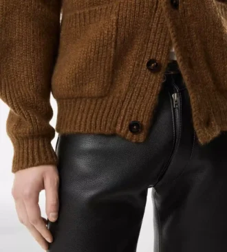 Cardigan con collo a scialle in cashmere
