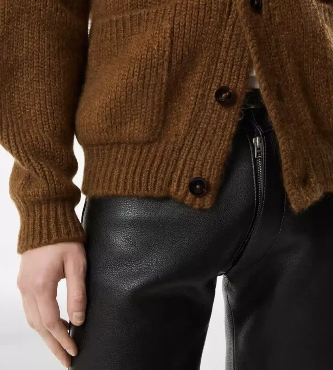 Cardigan con collo a scialle in cashmere