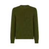 Cardigan corto in lana merino con collo a giro