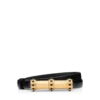 Cintura con cabochon in pelle effetto palmellato