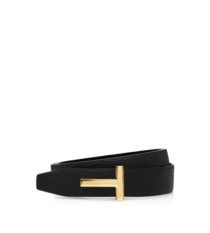 Cintura reversibile in pelle martellata e pelle liscia 30 mm