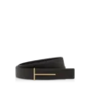 Cintura reversibile slim in pelle martellata